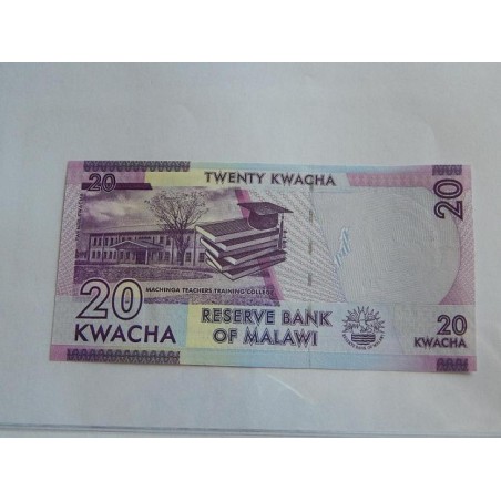 Malawi 20 Kwacha Bankovka UNC stav! čABLB 