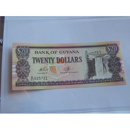 Guinea 20 Dollars Bankovka UNC stav! čABLB 