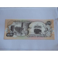 Guinea 20 Dollars Bankovka UNC stav! čABLB 