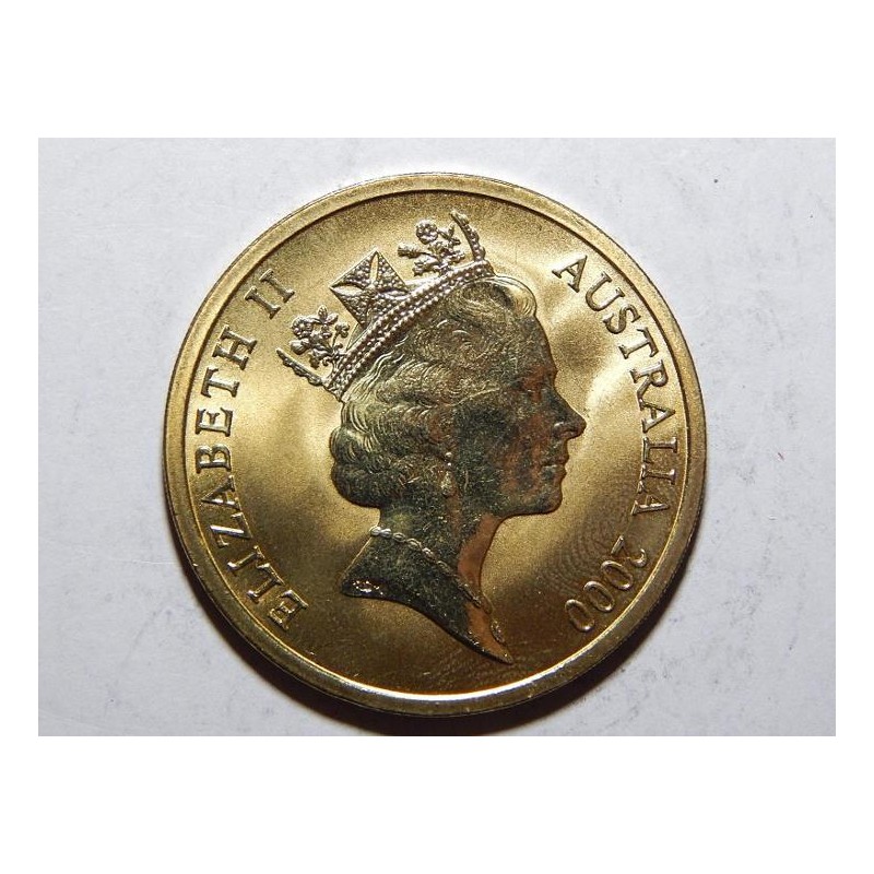Austrálie pozlacený 5 Dollars 2000 atletika UNC č36143 Austrálie pozlacený 5 Dollars 2000 atletika UNC č36143