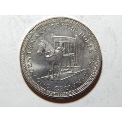 Isle of Man 1 Crown 1976 Horse Tram UNC č36231