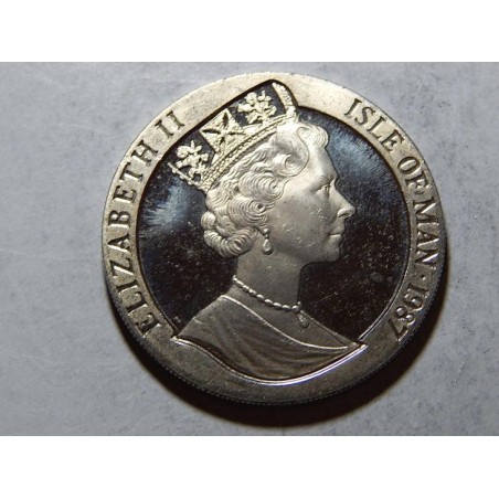 Isle of Man 1 Crown 1987 loď PROOF č36367