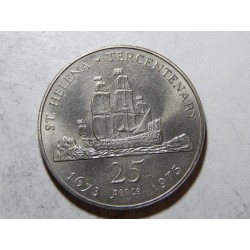 Svatá Helena 25 Pence 1973 Loď UNC č36331