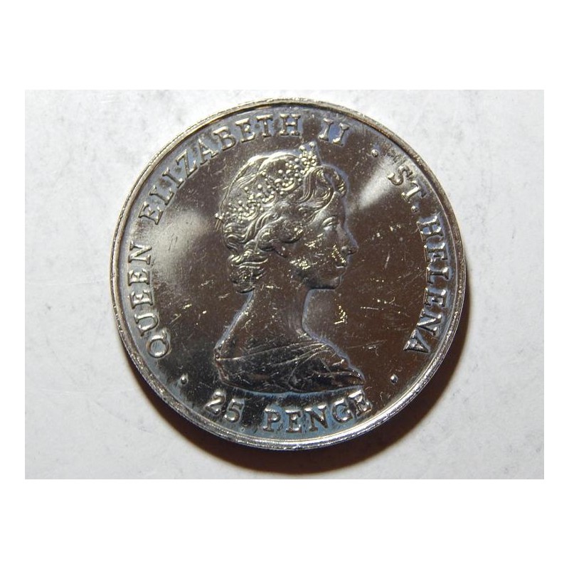 Svatá Helena 25 Pence 1980 XF-UNC č36166 Svatá Helena 25 Pence 1980 XF-UNC č36166