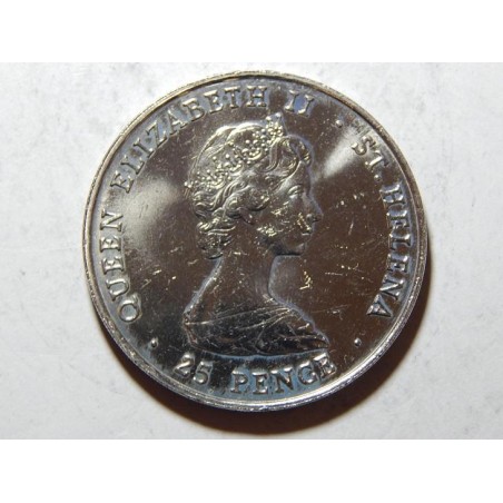 Svatá Helena 25 Pence 1980 XF-UNC č36166