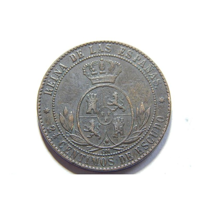Španělsko 2 ½ Centimos 1868 OM UNC č00075 Španělsko 2 ½ Centimos 1868 OM UNC č00075