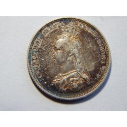 Anglie 1 Shilling 1887 Ag XF č00083
