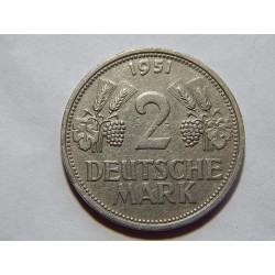 Německo BRD 2 Mark 1951 G XF č00095