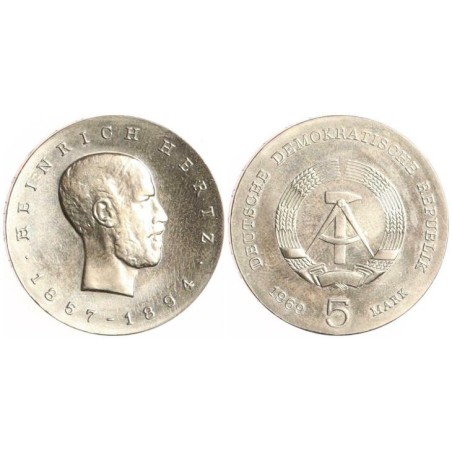Německo DDR 5 Mark 1969 Heinrich Hertz UNC č00034