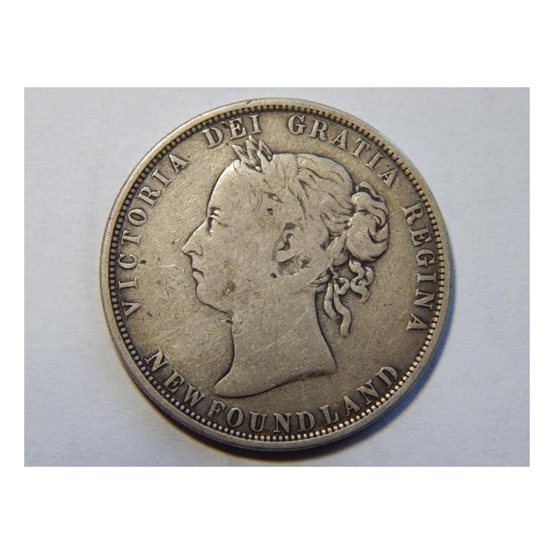 New Foundland 50 Cents 1882 H RRR Ag VF č00058 New Foundland 50 Cents 1882 H RRR Ag VF č00058