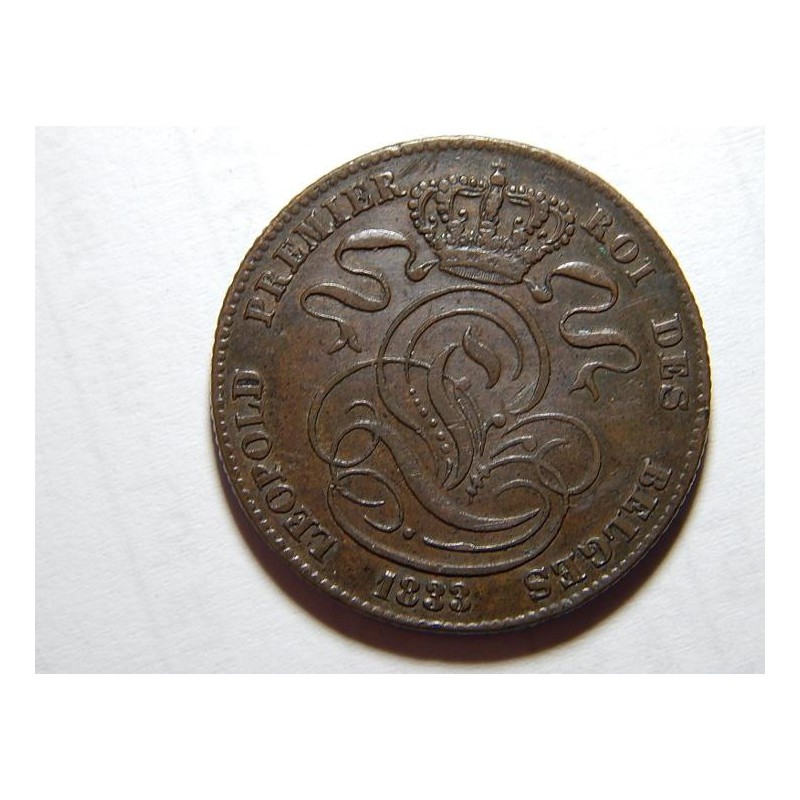 Belgie 5 Cents 1833 Cu signature bez tečky UNC č00117 Belgie 5 Cents 1833 Cu signature bez tečky UNC č00117