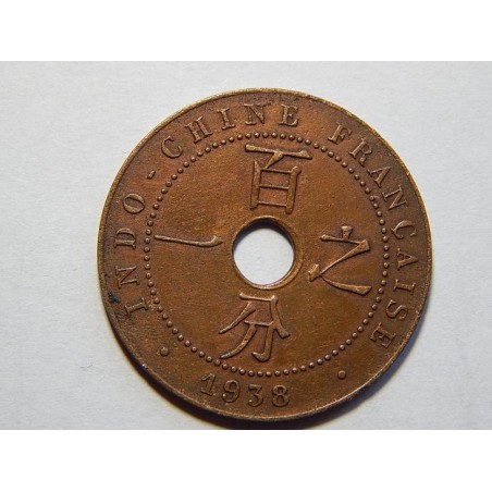 Francouzská Indochina 1 Cent 1938 A VF-XF č00114