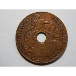 Francouzská Indochina 1 Cent 1938 A VF-XF č00114