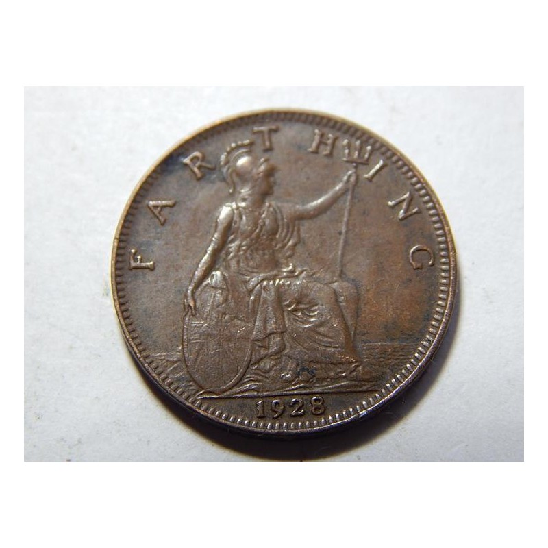 Anglie 1 Farthing 1928 XF-UNC č39176 Anglie 1 Farthing 1928 XF-UNC č39176