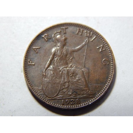 Anglie 1 Farthing 1928 XF-UNC č39176