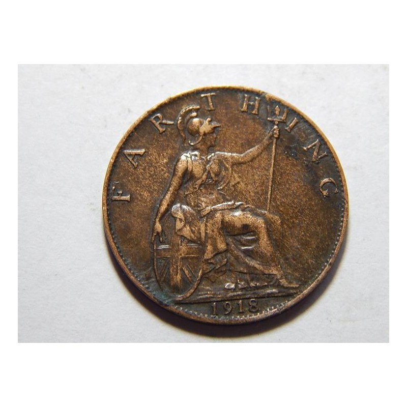 Anglie 1 Farthing 1918 XF-UNC č39173 Anglie 1 Farthing 1918 XF-UNC č39173