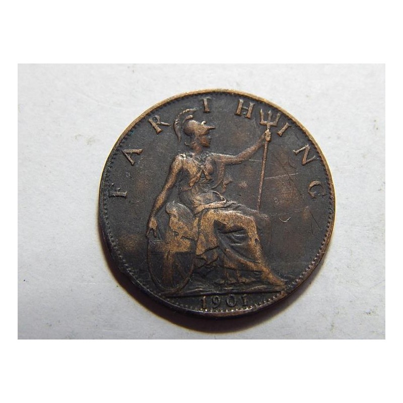 Anglie 1 Farthing 1901 F č38339 Anglie 1 Farthing 1901 F č38339