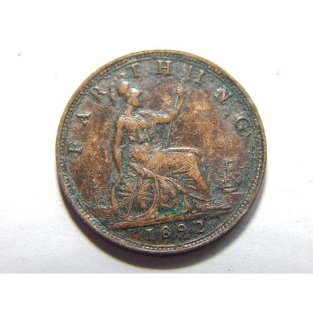 Anglie 1 Farthing 1892 XF č39188
