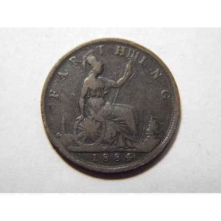 Anglie 1 Farthing 1884 VF č39140