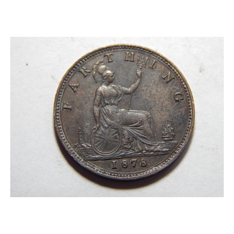 Anglie 1 Farthing 1878 XF-UNC č39162 Anglie 1 Farthing 1878 XF-UNC č39162
