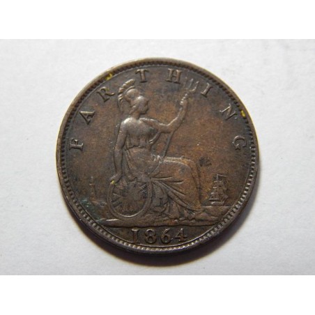 Anglie 1 Farthing 1864 XF č39146