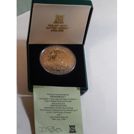 Anglie 1 Crown 1981 Charles and Diana PROOF v etui čŠU04