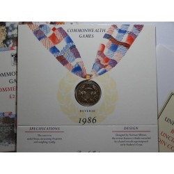 Gibraltar 2 Pounds 1986 BU ve folderu čŠU04
