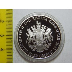 Gibraltar ½ Crown 2021 PROOF čŠU030  