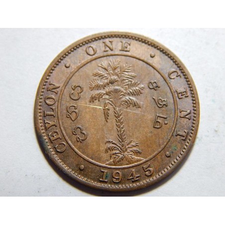 Ceylon 1 Cent 1945 UNC č39190