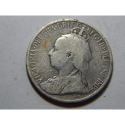 Kypr 9 Piastres 1901 Ag VF č39160