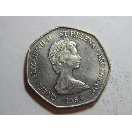 Svatá Helena 50 Pence 1984 XF-UNC č39678