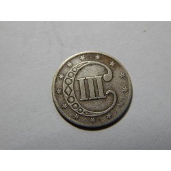 USA 3 Cents 1853 Ag XF č39137