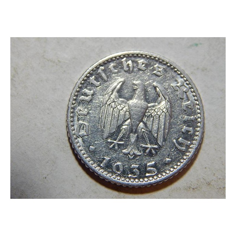 Německo 3. Říše 50 Reichspfennig 1935 D XF č00733 Německo 3. Říše 50 Reichspfennig 1935 D XF č00733