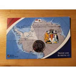 Britské Antarktidské teritoriun 2 Pounds 2022 PROOF RRRR 1950 Ex čALB