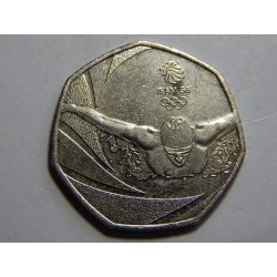 Anglie 50 Pence 2016 plavání UNC č39729