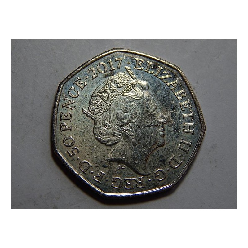 Anglie 50 Pence 2017 Mr. Jeremy Fisher UNC č39728 Anglie 50 Pence 2017 Mr. Jeremy Fisher UNC č39728