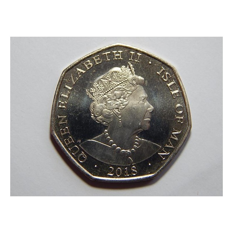 Isle of Man 50 Pence 2018 korunovační orb UNC č39701 Isle of Man 50 Pence 2018 korunovační orb UNC č39701