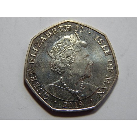 Isle of Man 50 Pence 2019 Slip Catch UNC č39706