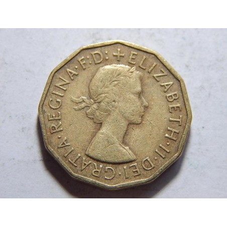 Anglie 3 Pence 1954 XF č37285 