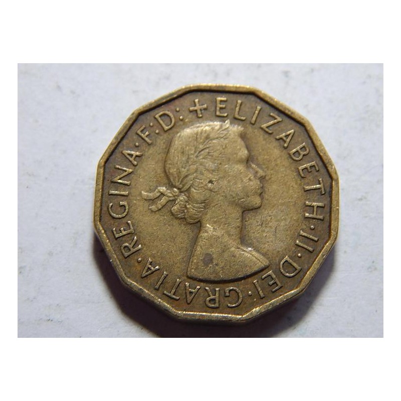 Anglie 3 Pence 1958 XF č37177 Anglie 3 Pence 1958 XF č37177