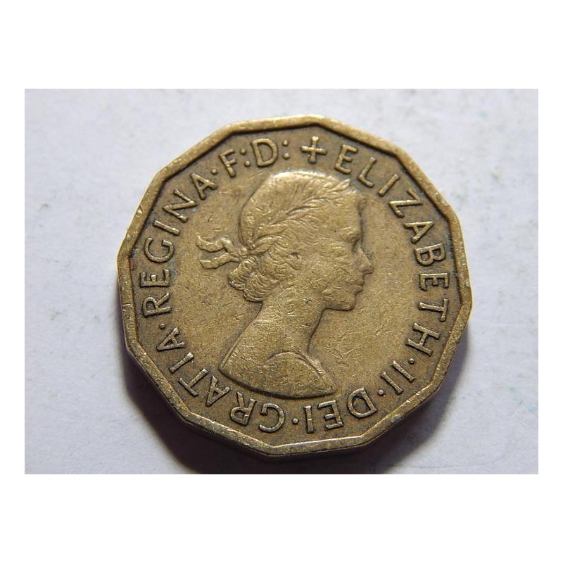 Anglie 3 Pence 1960 XF č37149 Anglie 3 Pence 1960 XF č37149