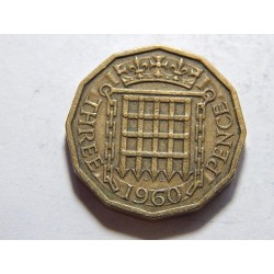 Anglie 3 Pence 1960 XF č37149 