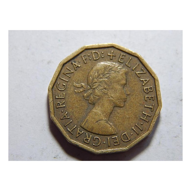 Anglie 3 Pence 1960 XF-UNC č38366 Anglie 3 Pence 1960 XF-UNC č38366