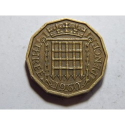 Anglie 3 Pence 1960 XF-UNC č38366 