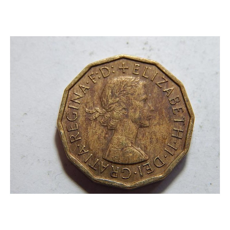 Anglie 3 Pence 1966 XF č38369 Anglie 3 Pence 1966 XF č38369