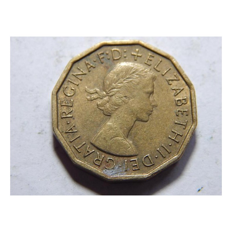 Anglie 3 Pence 1967 XF-UNC č37151 Anglie 3 Pence 1967 XF-UNC č37151