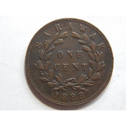 Sarawak 1 Cent 1888 UNC č00365