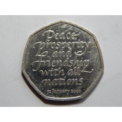 Anglie 50 Pence 2020 Peace UNC č39714