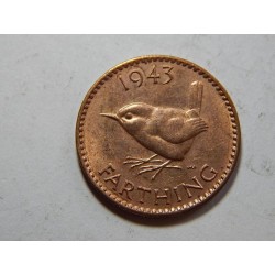 Anglie 1 Farthing 1943 UNC č39747