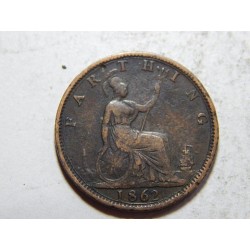 Anglie 1 Farthing 1862 VF č44086